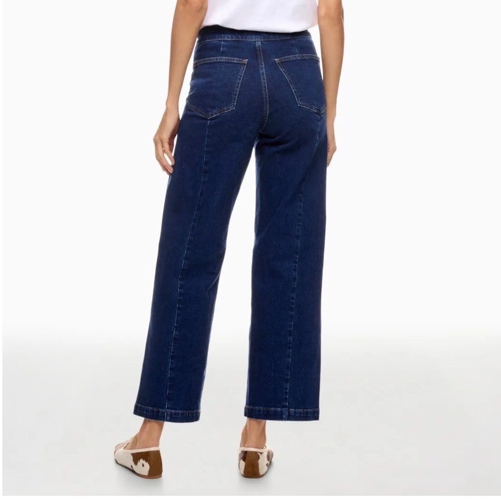 Madewell Womens High Rise Wide Leg Jeans Dark Wash BackSeam Denim Size 31 Emmett
